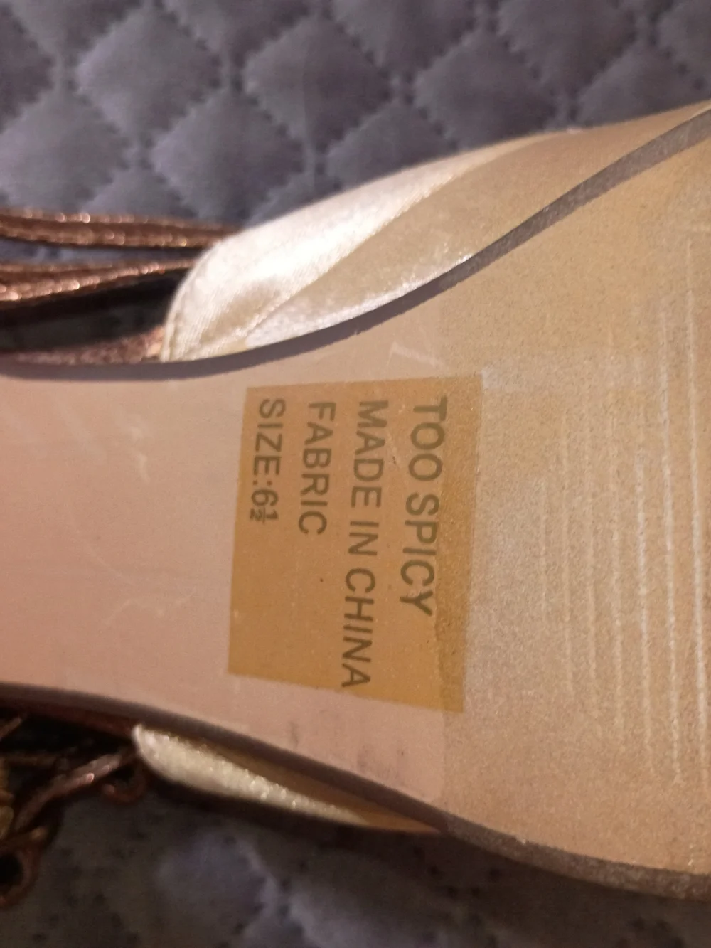 2 Lips Too Gold and Brown Platform Heel Sandals